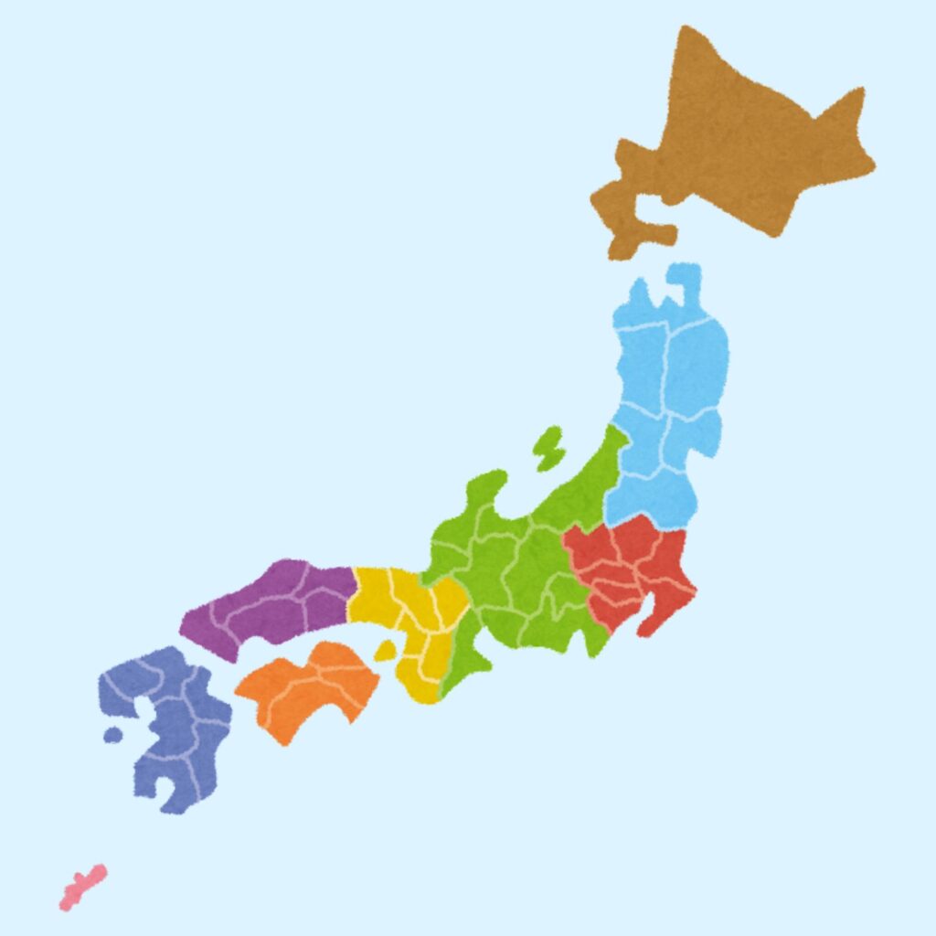 ハウスクリーニング対応エリアを示す地図サンプル